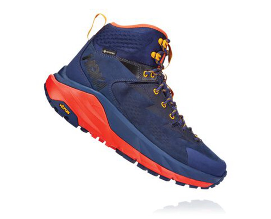 Chaussure Randonnée Hoka One One Kaha Gore-Tex Homme - Bleu/Rouge - DTS-371468